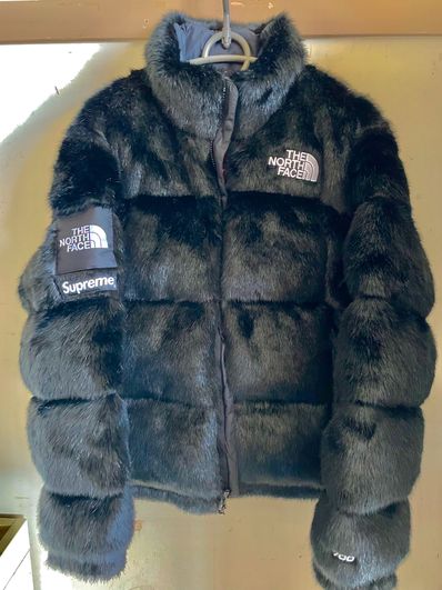Supreme x The North Face Faux Fur Nuptse Jacket "Black"