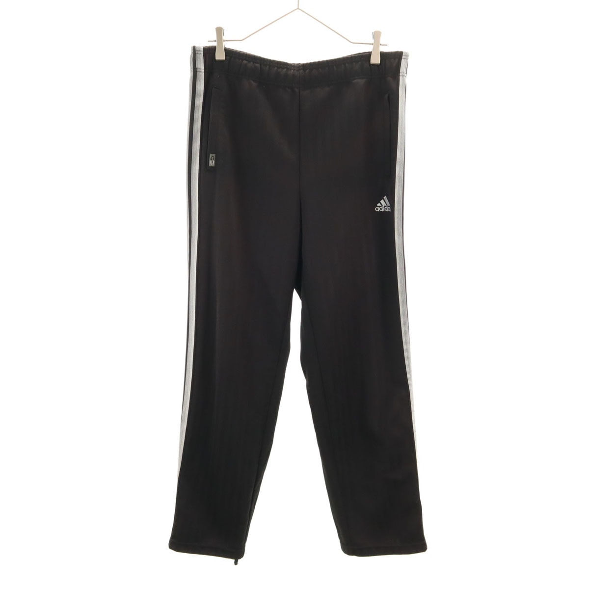 adidas アディダス 日本製 ストライプ柄 トラックパンツ L ブラック ジャージ