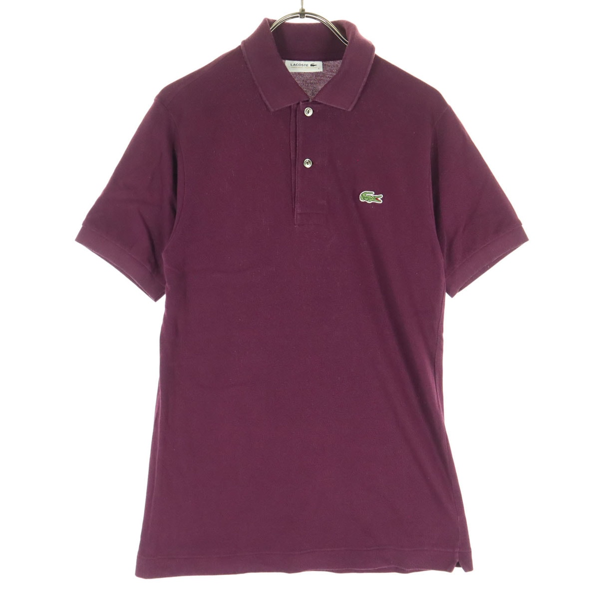 LACOSTE ラコステ ワンポイントロゴ 半袖 ポロシャツ 2 パープル