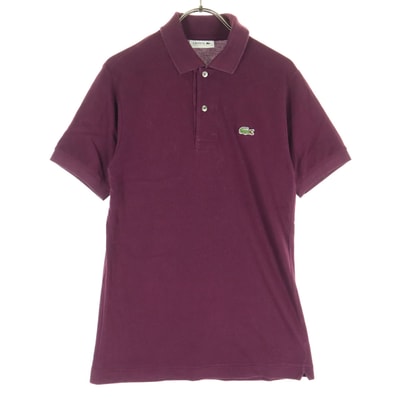 LACOSTE ラコステ ワンポイントロゴ 半袖 ポロシャツ 2 パープル