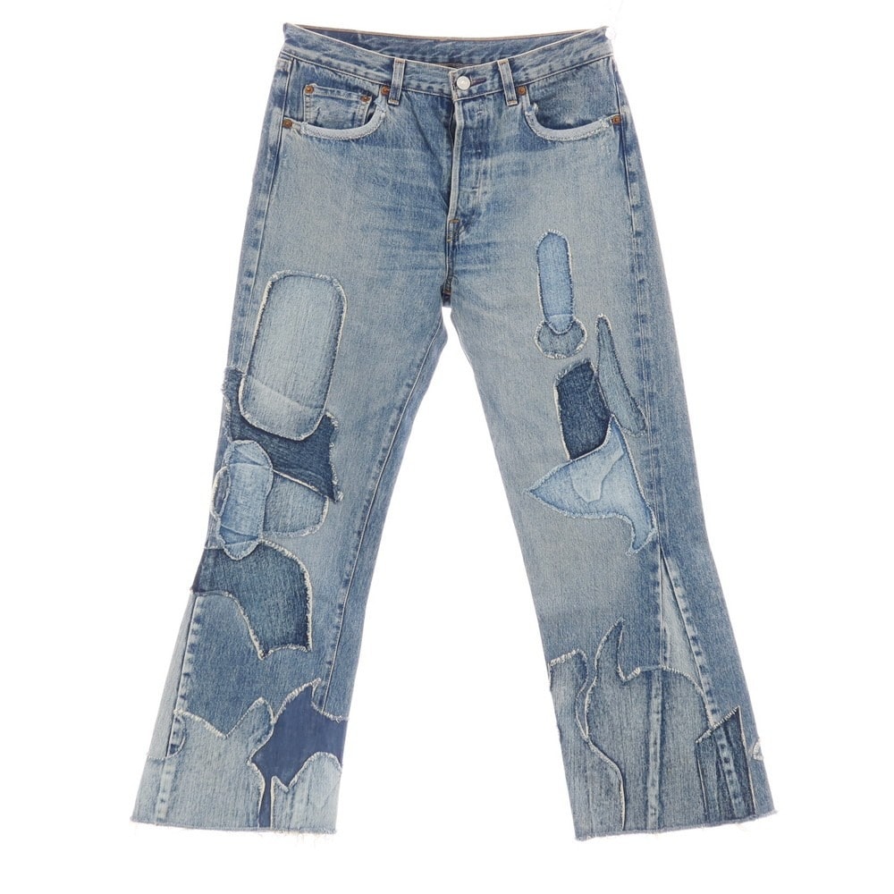 【中古】リーバイスビンテージクロージング LEVI'S VINTAGE CLOTHING 1966モデル 501 フレアシルエット デニムパンツ ジーンズ ブルー【サイズ31】【メンズ】