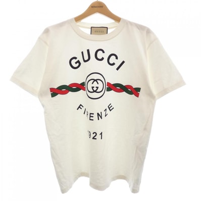 グッチ GUCCI コットンジャージー'GUCCI FIRENZE 1921'Tシャツ 616036 XJD7T Tシャツ