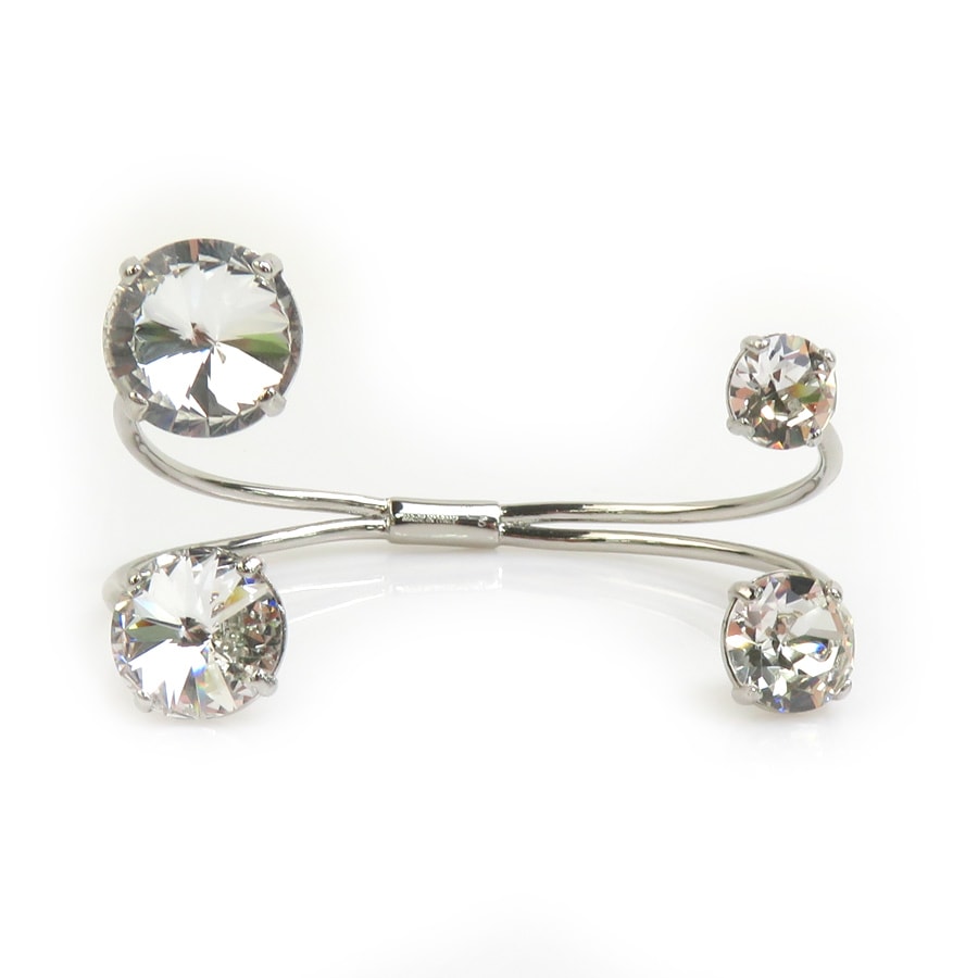 バーバリー BURBERRY バングル ブレスレット メタル シルバー レディース【中古】 e61568a