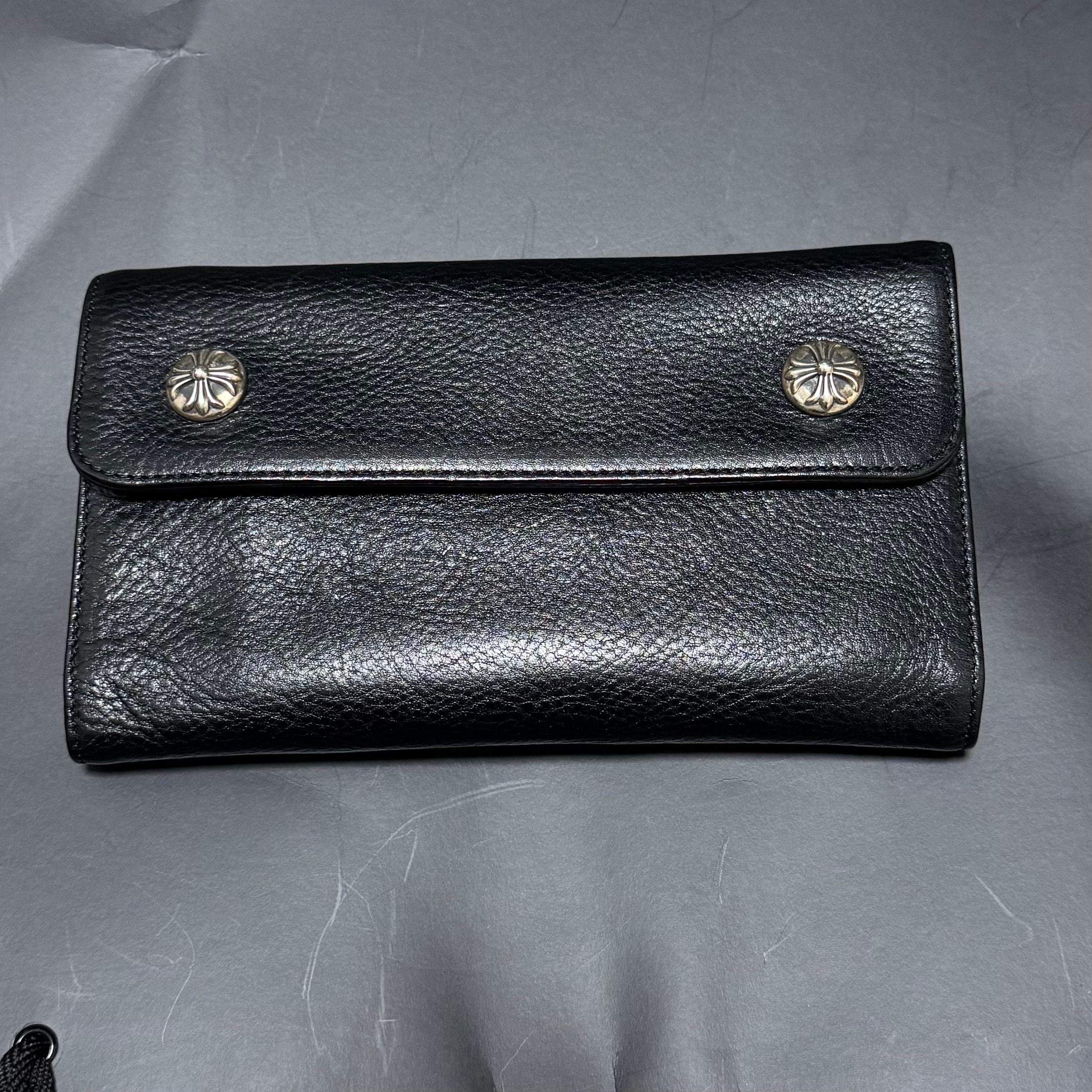 Chrome Hearts Wave Wallet Leather "Black"