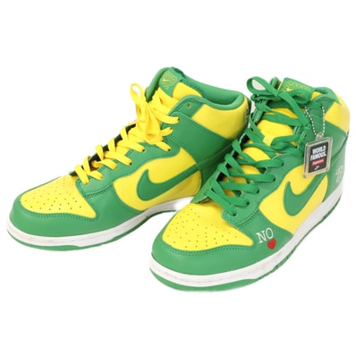 ナイキ xSupremeシュプリーム【美品】DN3741-700 SB DUNK HIGH OG QS ハイカットスニーカー 28.5