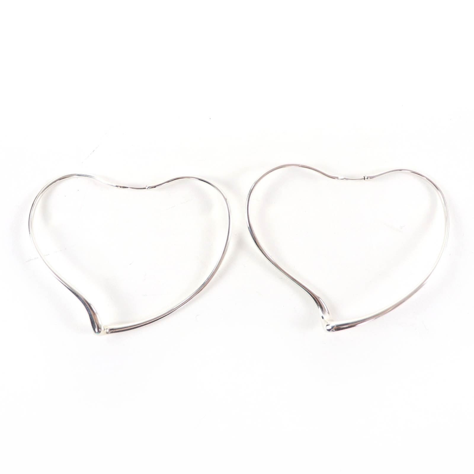 極美品 ティファニー オープンハート ラージ ピアス シルバー レディース