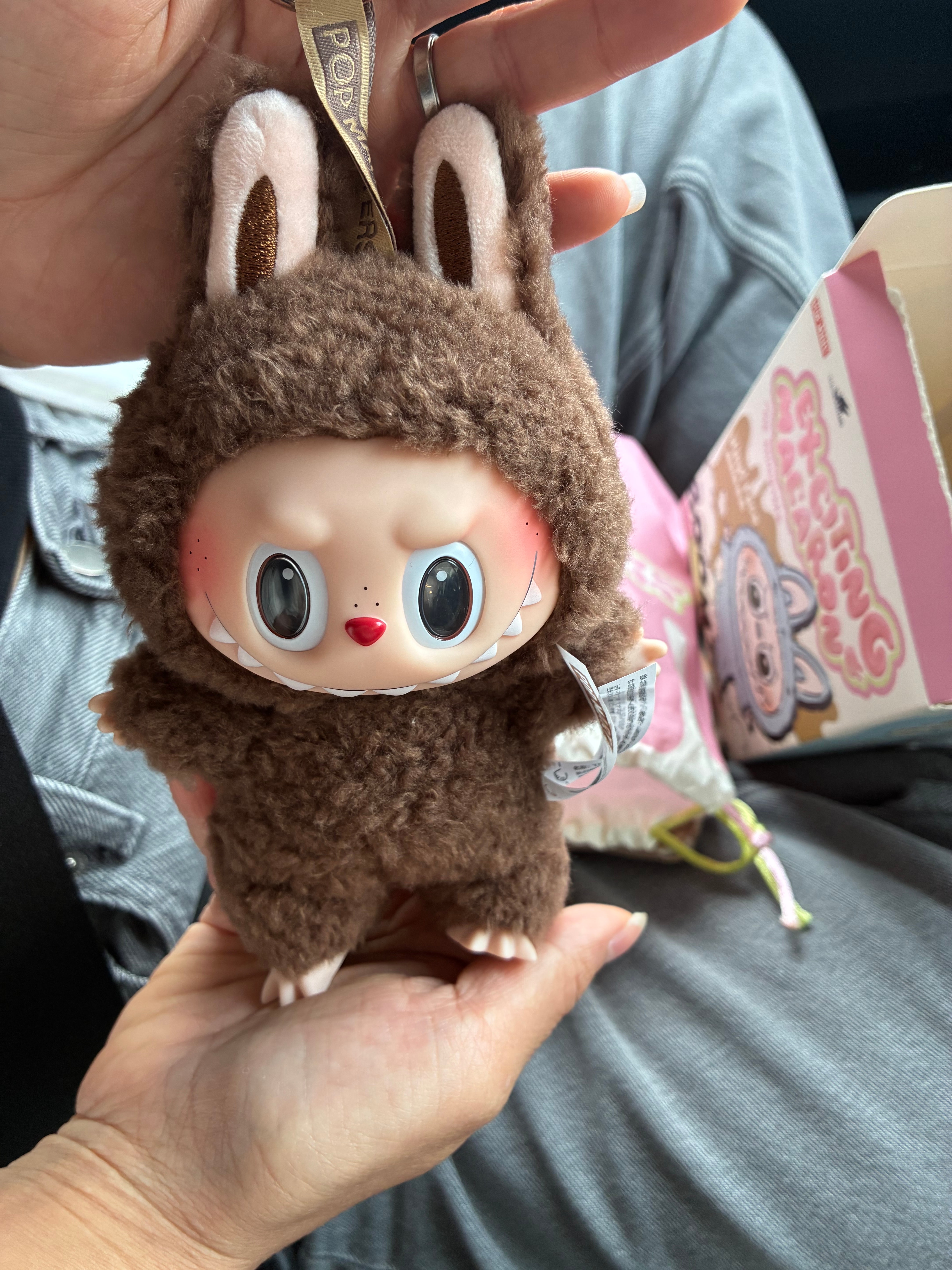 POP MART THE MONSTERS (LABUBU) Exciting Macaron Plush Series CHESTNUT COCOA (Secret)