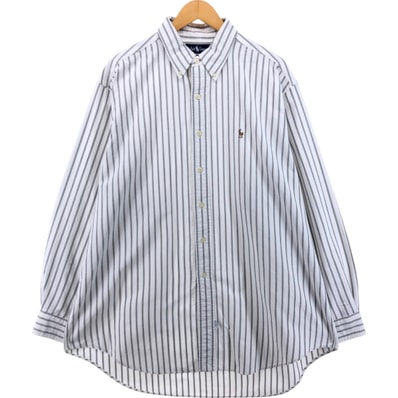 古着 ラルフローレン Ralph Lauren YARMOUTH 長袖 ボタンダウンストライプシャツ メンズXL相当/eaa473758