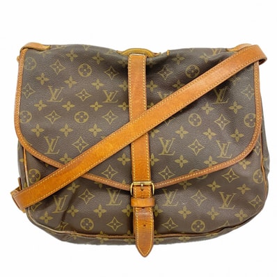 【6dd4817】ルイヴィトン ショルダーバッグ モノグラム ソミュール35 M42254 ブラウン【中古】レディース