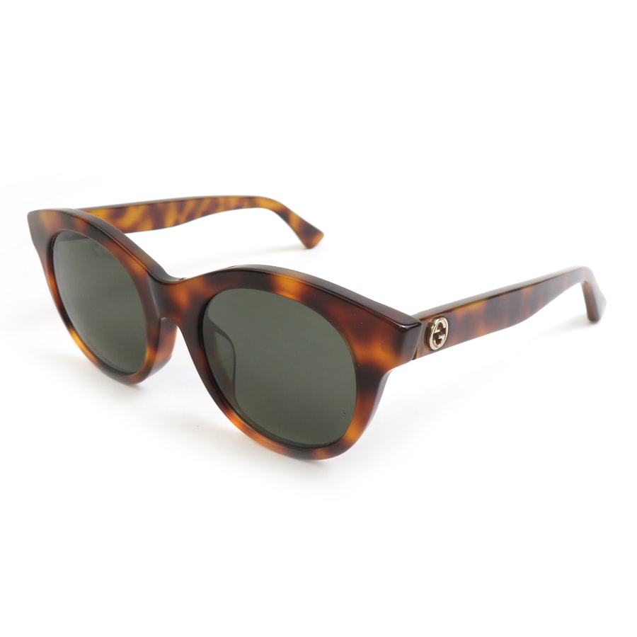 グッチ GUCCI サングラス プラスチック ブラウン ユニセックス【中古】 h31542
