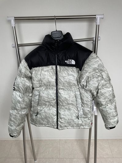 Supreme x The North Face Nuptse Jacket "White Paper Print"
