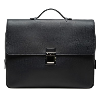 ルイ ヴィトン タイガ ヴァシリPM ビジネスバッグ M32640 ボレアル ダークネイビー レザー メンズ LOUIS VUITTON 【中古】