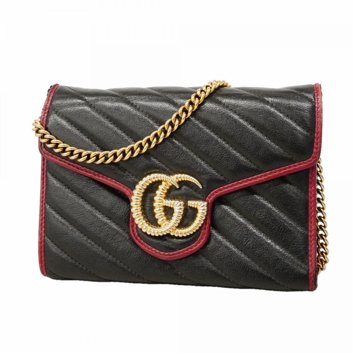 D (傷や汚れあり)】グッチ GUCCI GGマーモント 二つ折り財布 財布