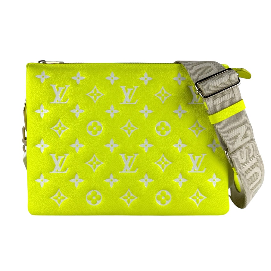 ルイ ヴィトン LOUIS VUITTON ショルダーバッグ モノグラム エンボス クッサンPM/モノグラム エンボス フローセントイエロー ユニセックス M20843【中古】 z10353