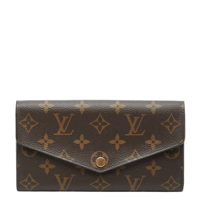 ルイ ヴィトン モノグラム ポルトフォイユ サラ 長財布 M60531 ブラウン PVC レザー レディース LOUIS VUITTON 【中古】