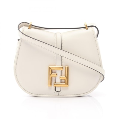 フェンディ FENDI カモン スモール ショルダーバッグ バッグ レザー レディース ホワイト系 8BS082 AQ0L F1550 【中古】