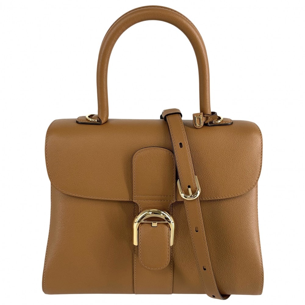 DELVAUX デルヴォー 2WAY デルヴォー ブリヨンMM ハンドバッグ ショルダーバッグ DELVAUX レザー    ブラウン 茶 ゴールド金具 レディース 美品【中古品】