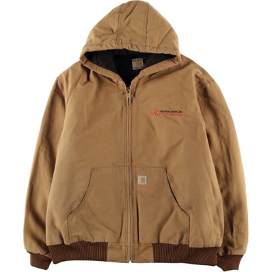 古着 カーハート Carhartt 中綿入り アクティブジャケット ダックフルジップパーカー USA製 メンズXXL相当/eaa585676
