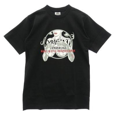 TENDERLOIN テンダーロイン x PRO CLUB プロクラブ TEE PC プリント 半袖 Tシャツ ブラック系 M【極上美品】【中古】