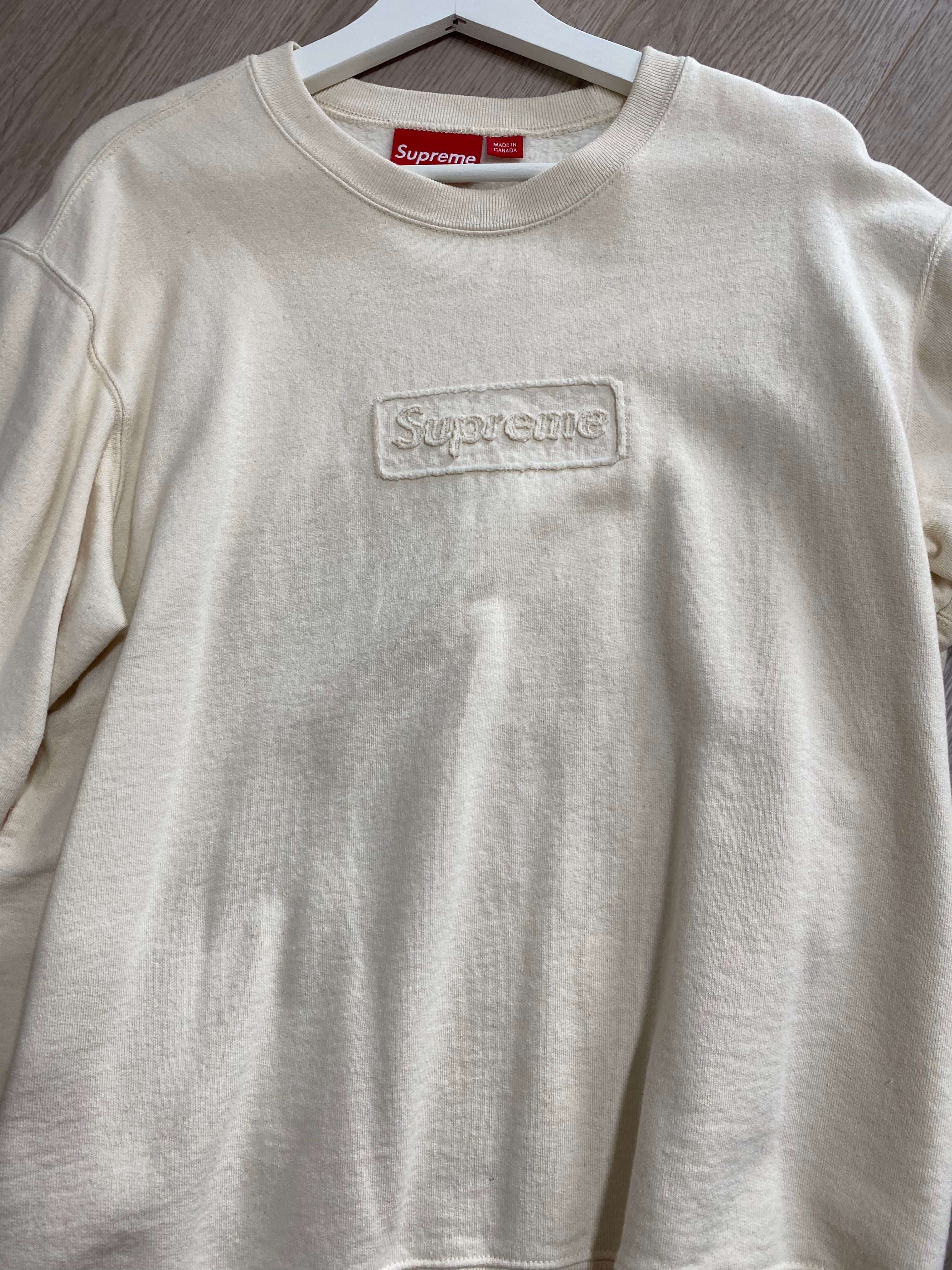 Supreme Cutout Logo Crewneck "Natural"