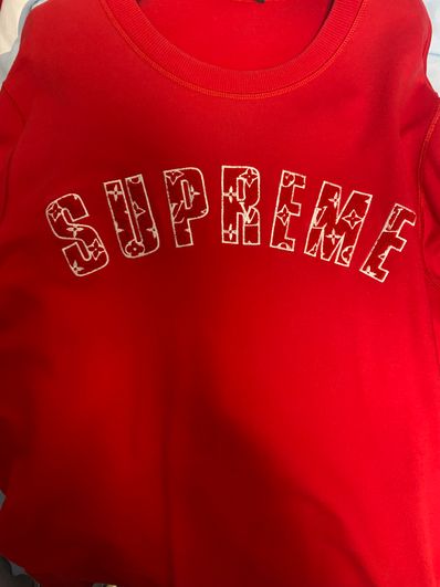 Supreme / Louis Vuitton Arc Logo Crewneck "Red"
