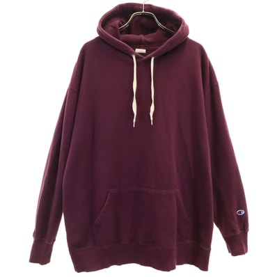 Champion チャンピオン 長袖 スウェットパーカー M パープル系 プルオーバー