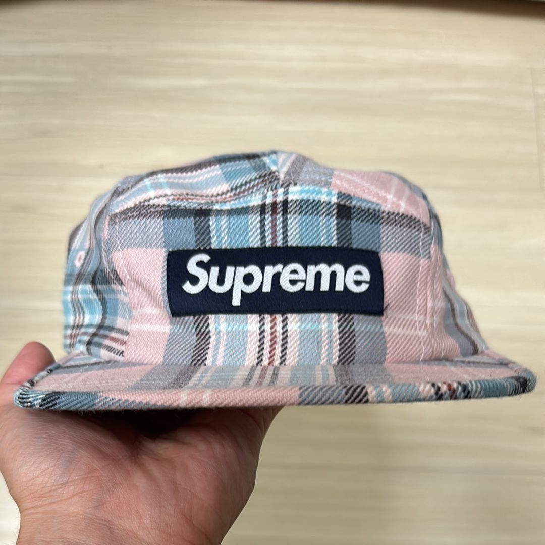 Supreme Lochcarron Camp Cap "Pink Plaid"