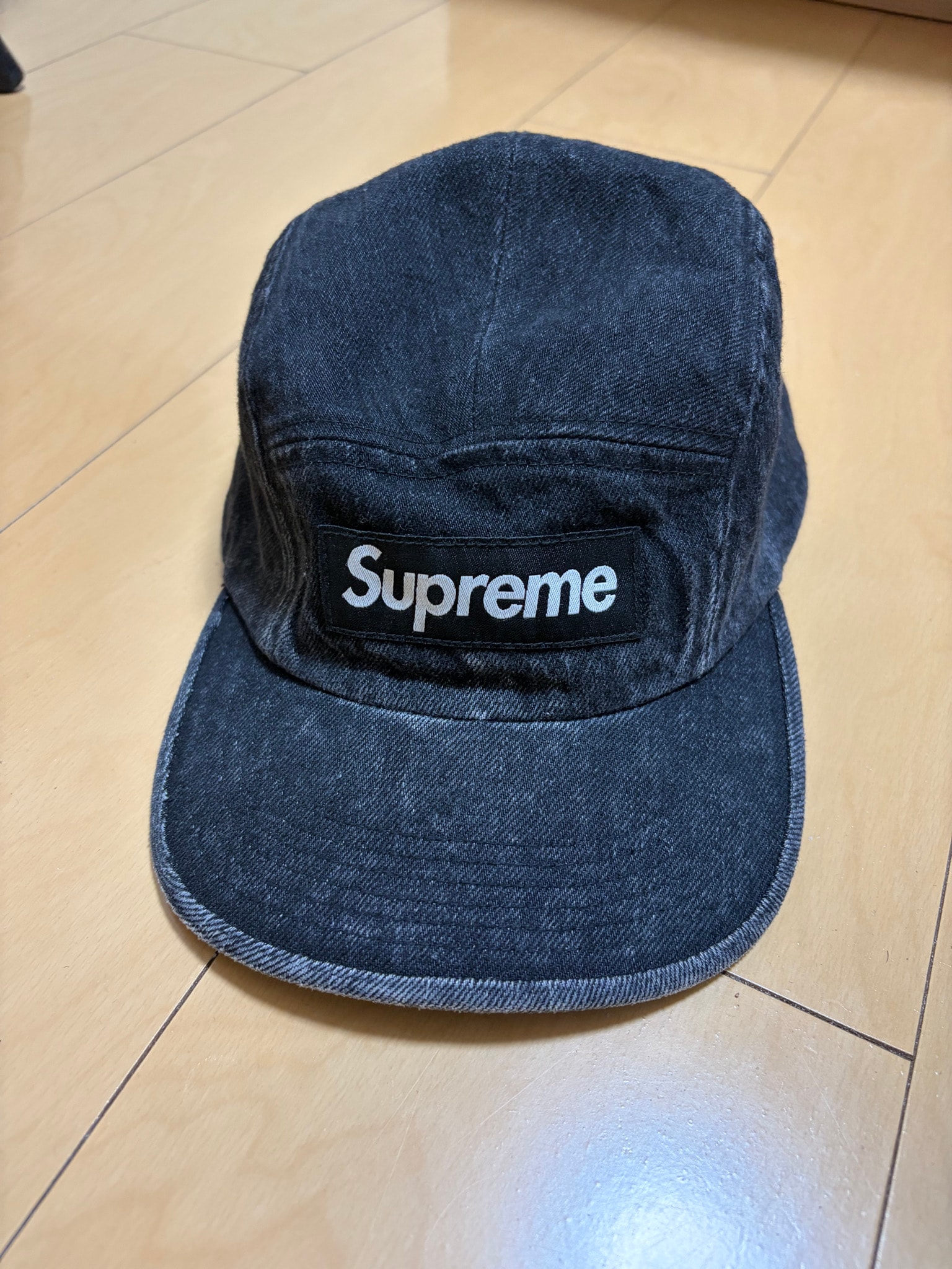 Supreme Denim Camp Cap "Black" (24SS)