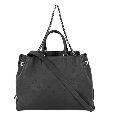 LOUIS VUITTON ルイヴィトン 2WAY モノグラムマヒナ ベラ・トート ハンドバッグ ショルダーバッグ 肩掛け 斜め掛け ブラック 黒 M59200 ノワール シルバー金具 レディース 美品【中古品】