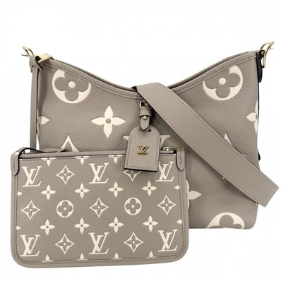 LOUIS VUITTON ルイヴィトン ショルダーバッグ モノグラムアンプラント キャリーオール ジップ NM PM 肩掛け 斜め掛け ベージュ M47180 トゥルトレールグレー クリーム ゴールド金具 レディース 美品【中古品】