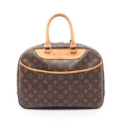 ルイ・ヴィトン LOUIS VUITTON ドーヴィル ボーリングヴァニティ ハンドバッグ バッグ PVCコーティングキャンバス レザー モノグラム レディース ブラウン系 M47270 【中古】