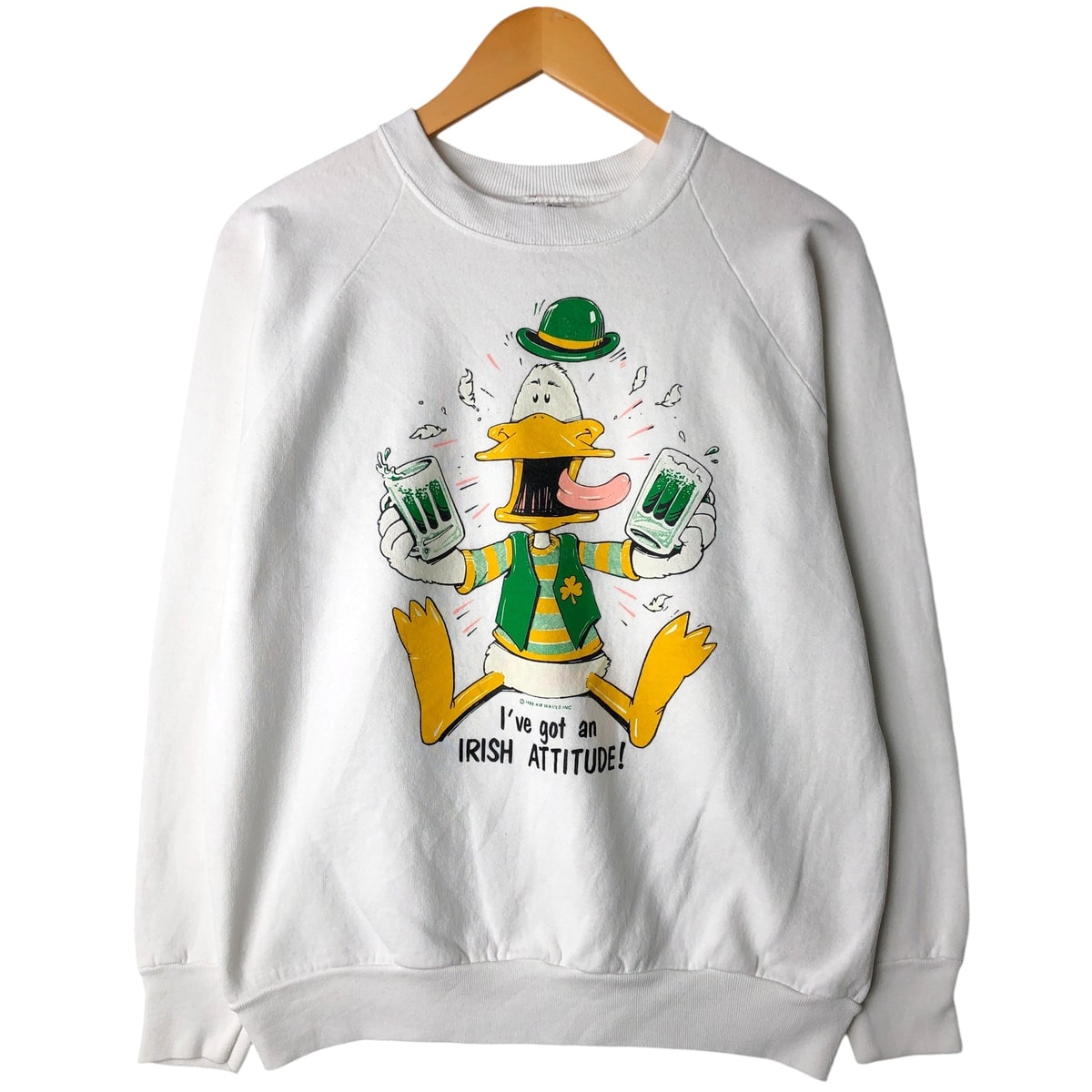 古着 80年代 フルーツオブザルーム FRUIT OF THE LOOM プリントスウェットシャツ トレーナー USA製 メンズL相当 ヴィンテージ/eaa605765