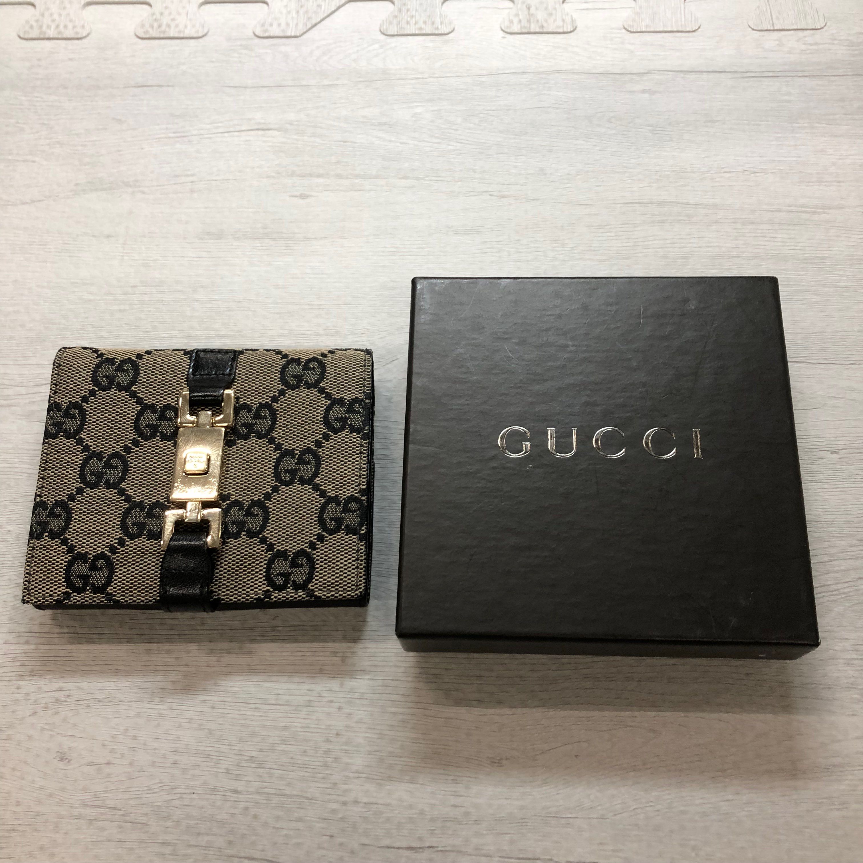 GUCCI Jackie Wallet "Beige/Black"