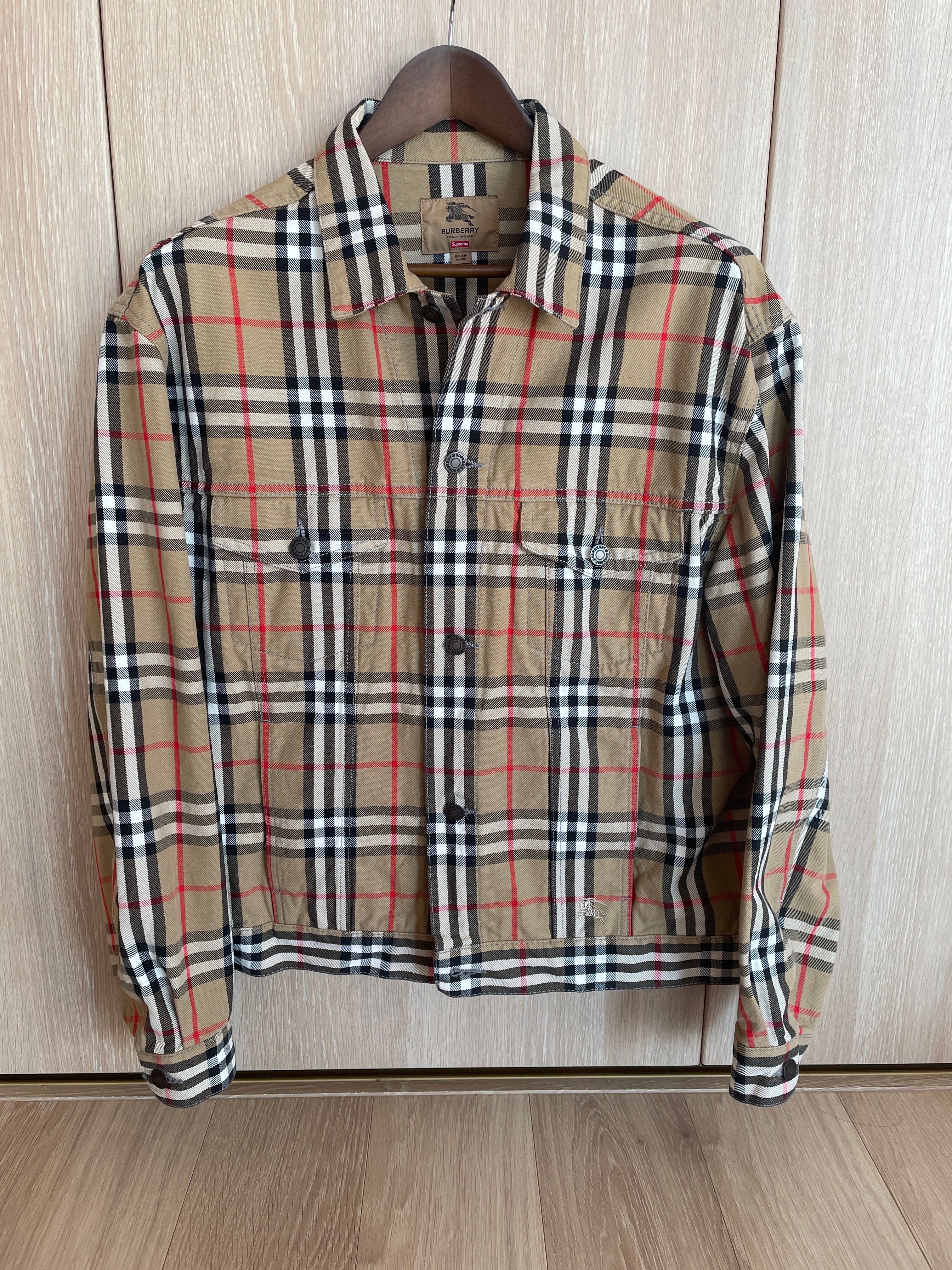 Supreme / Burberry Denim Trucker Jacket "Beige"