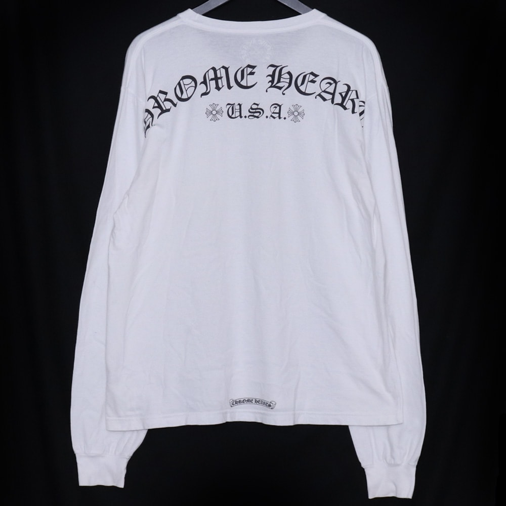 Chrome Hearts Shoulder Logo USA L/S T-Shirt "White"