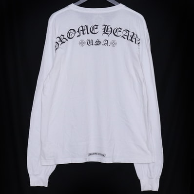 Chrome Hearts Shoulder Logo USA L/S T-Shirt "White"