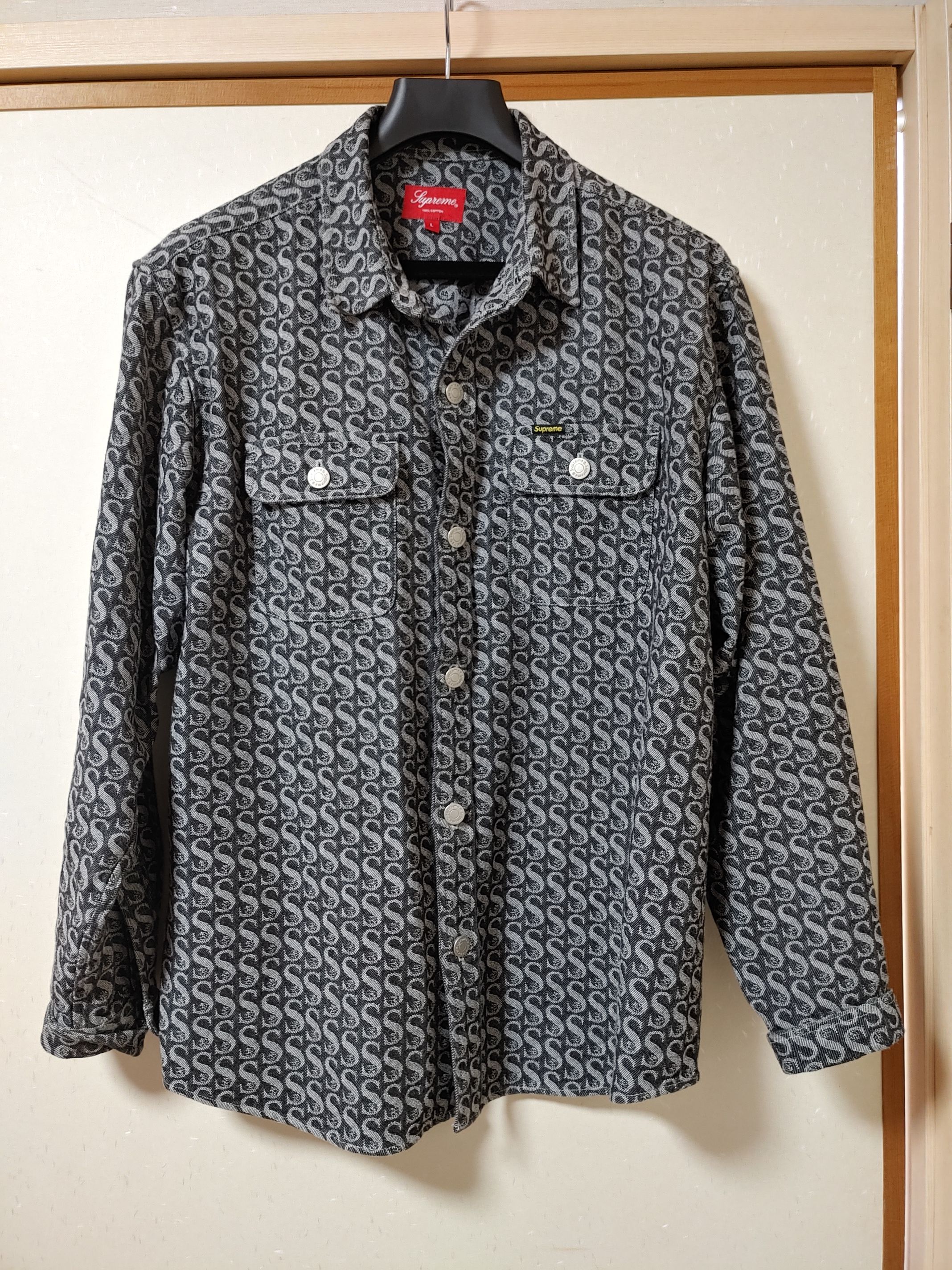 Supreme Monogram Denim Shirt "Black"