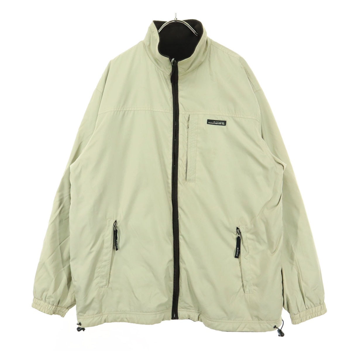 CONVERSE コンバース リバーシブル 長袖 ジップジャケット M アイボリー系 フリース ブラウン