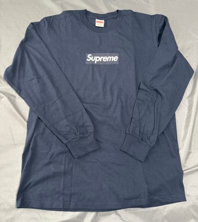 Supreme Box Logo L/S Tee "Navy"