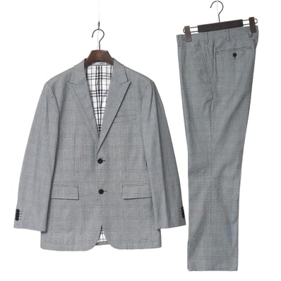 ■美品■BURBERRY BLACK LABEL バーバリーブラックレーベル スーツ サイズS/73 チェック ブレザー シングルジャケット スラックス ブランド古着【中古】20260327/RA8449