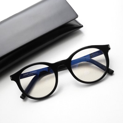 ■美品■SAINT LAURENT サンローラン メガネ サイズ49□23-145 ボストン アイウェア イタリア製 ブランド古着【中古】20260424/RA8897