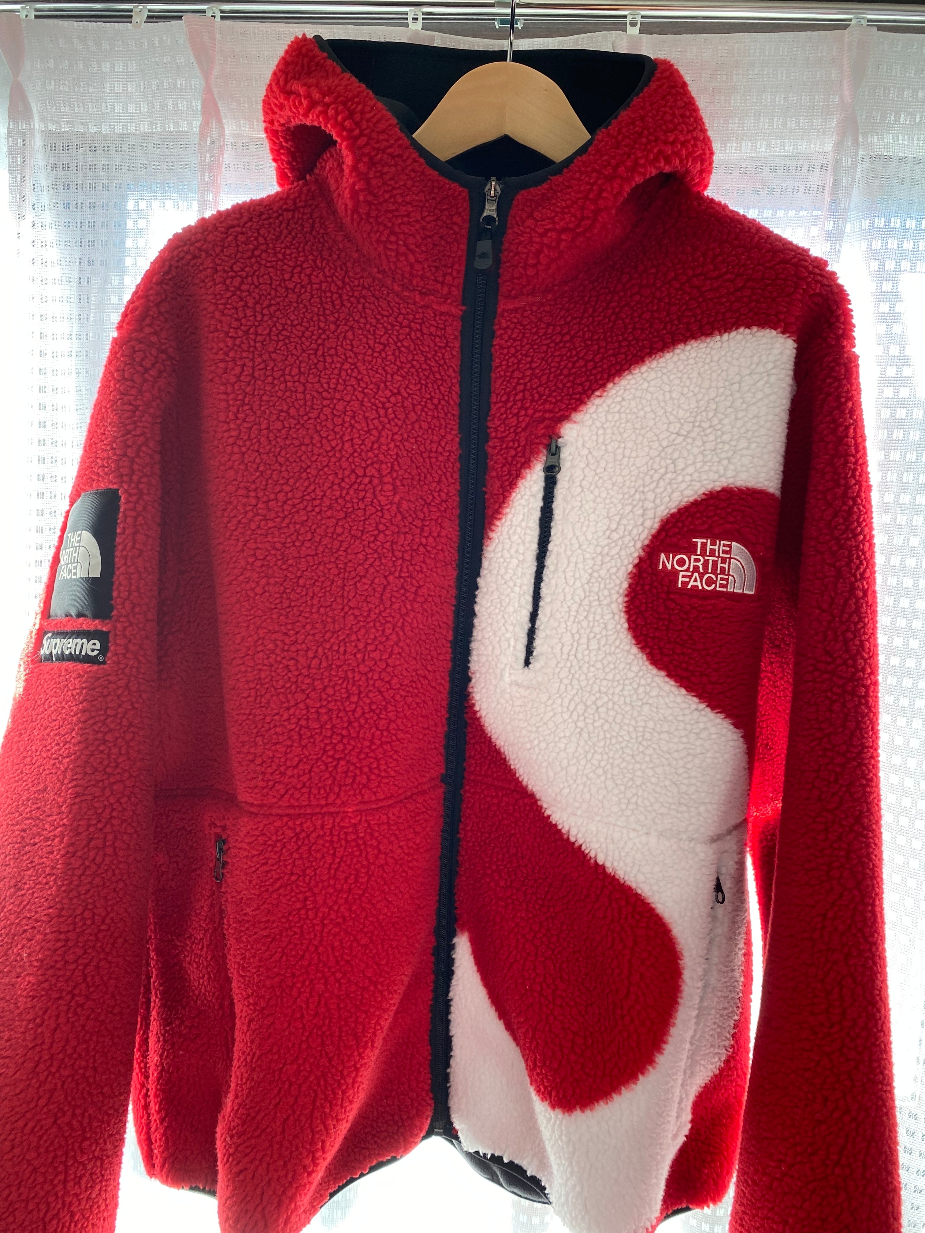 Supreme x The North Face S Logo Hooded Fleece Jacket "Red"