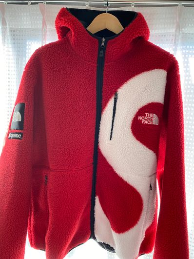 Supreme x The North Face S Logo Hooded Fleece Jacket "Red"