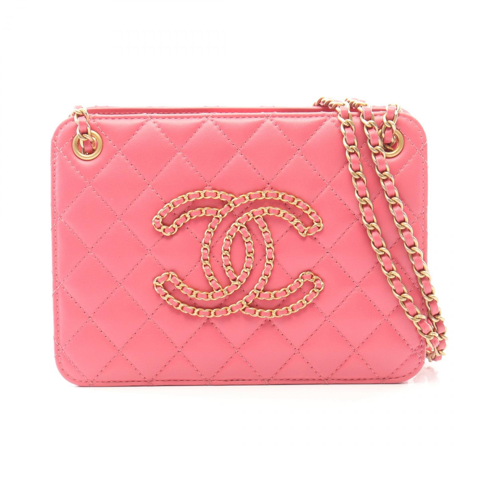 シャネル CHANEL マトラッセ ココマーク ショルダーバッグ バッグ ラムスキン(羊革) レディース ピンク系 AS1750 【中古】