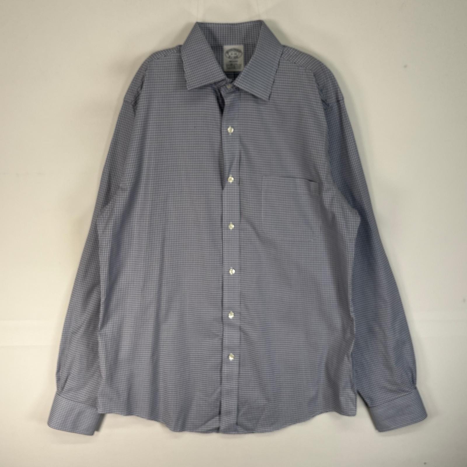 古着 ブルックスブラザーズ Brooks Brothers 長袖シャツ チェック カラーステイ 胸ポケ M ブルー系 マルチカラー メンズ