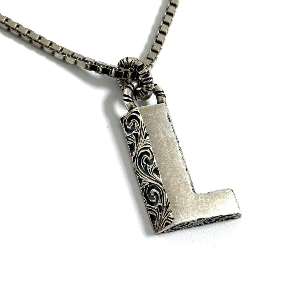 【男女兼用】グッチ アルファベット ネックレス ペンダント イニシャル L