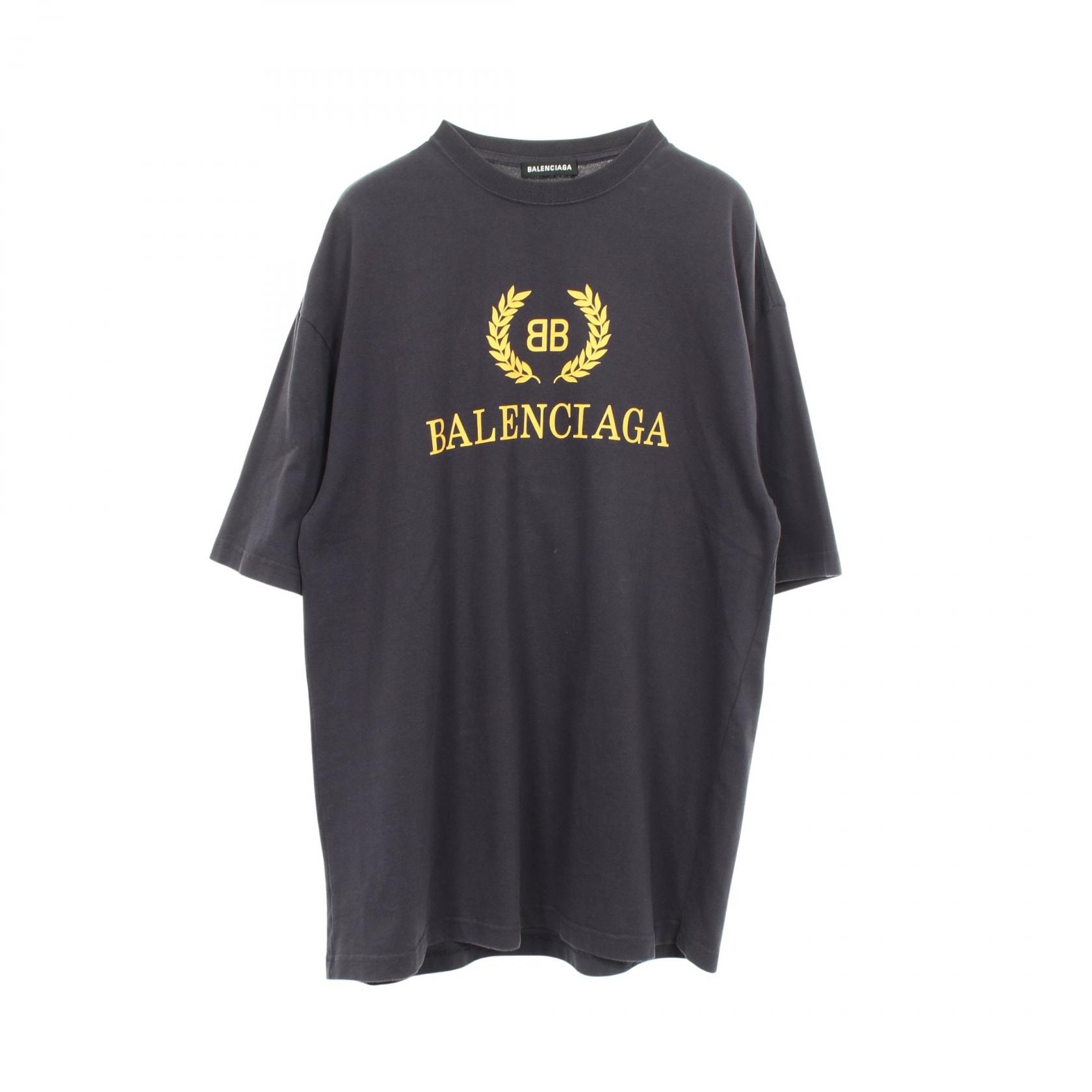 【箱付き美品】バレンシアガ☆バックロゴTシャツ ブラック S バレンシアガ バック ダブル Tシャツ 