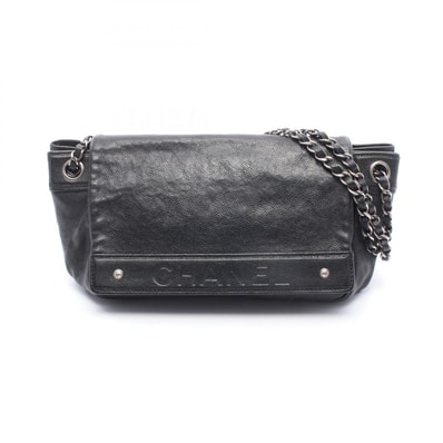 シャネル CHANEL ロゴ ショルダーバッグ バッグ キャビアスキン(グレインドカーフ) レディース ブラック系 【中古】