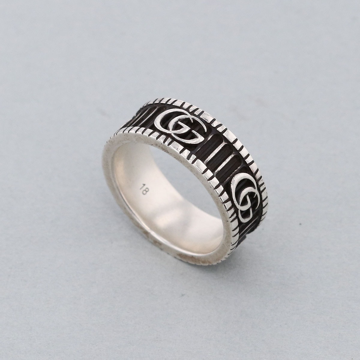 GUCCI グッチ ダブルG シルバーリング Ag925 指輪 551899 約17号 シルバー925 メンズ【中古】