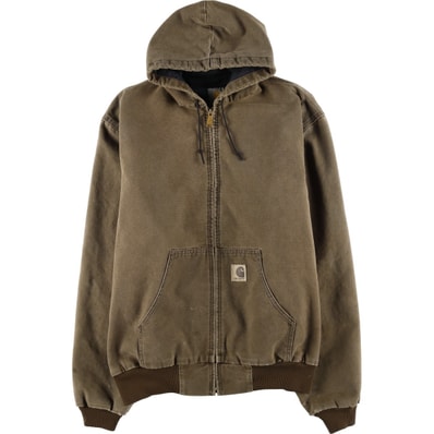 古着 カーハート Carhartt アクティブジャケット 中綿入り ダックフルジップパーカー メンズXL相当/eaa617176